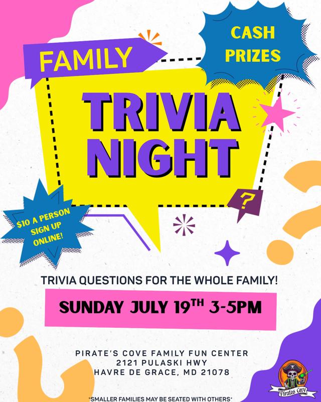 Pirates Cove Family Trivia Night
